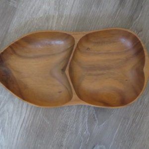 Vintage Leilani Divided MONKEYPOD Bowl Handmade (K234)